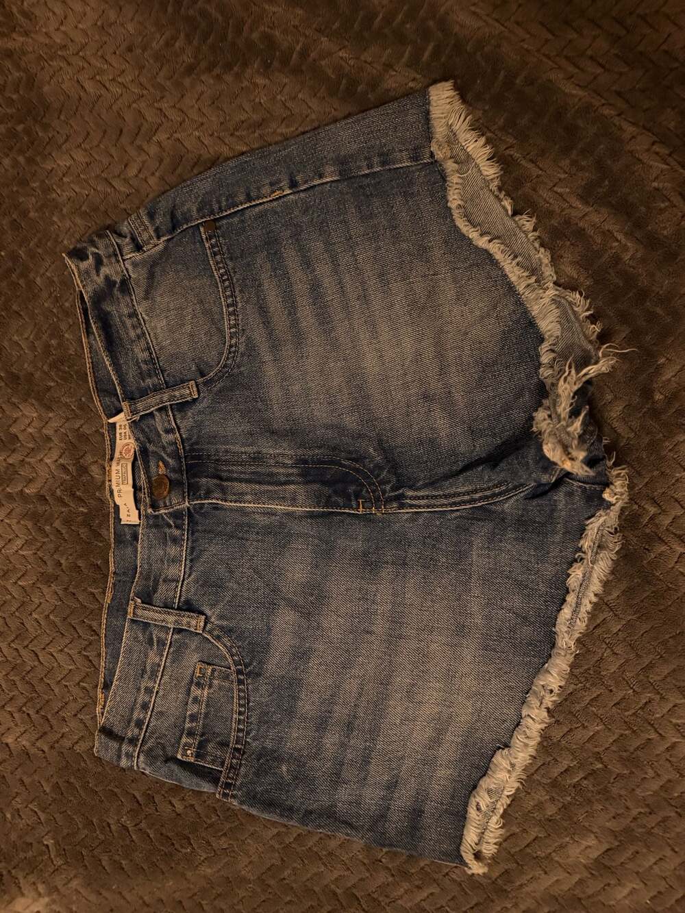 Zara Trafaluc Denim Premium Wash Cutoff Jean Shorts